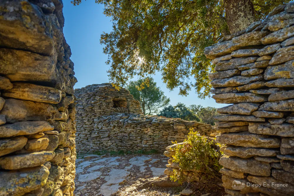 Village des Bories in Gordes, a collection of dry stone buildings that reflect the history and tradition of rural Provence.