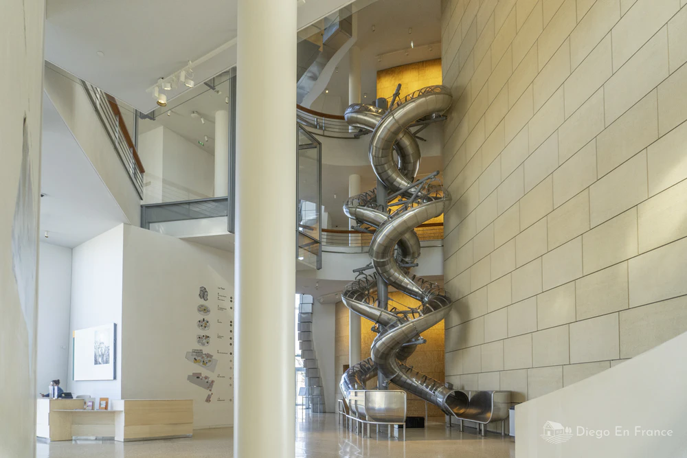 Photo by diegoenfrance.com showing one of the most iconic and fun installations of the LUMA cultural center in Arles.