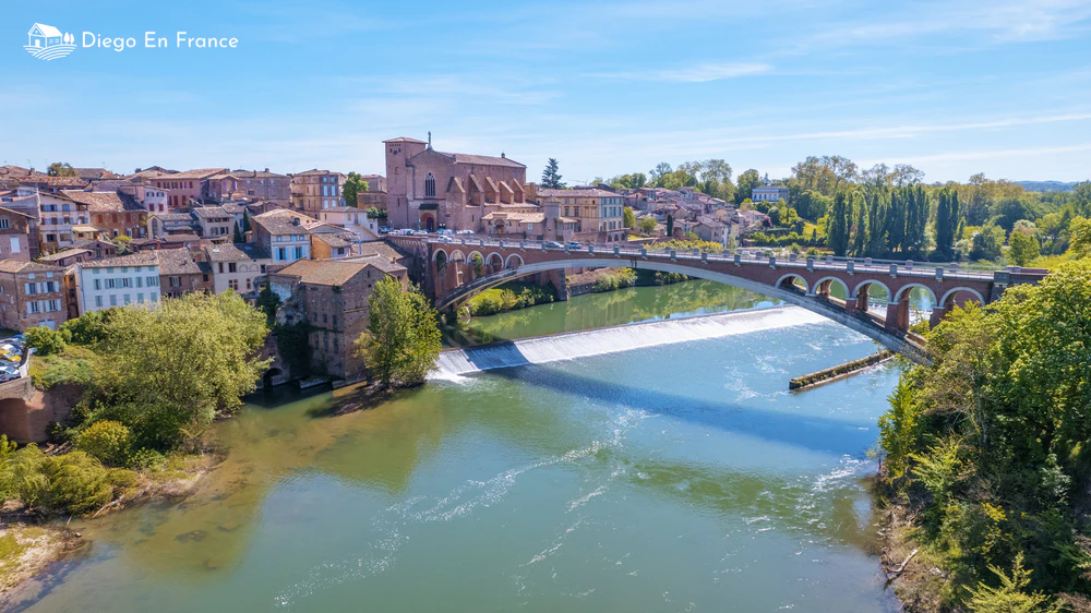 Vista panorámica de Gaillac, conocido por su tradición vitivinícola cerca de Albi. Fotografía de diegoenfrance