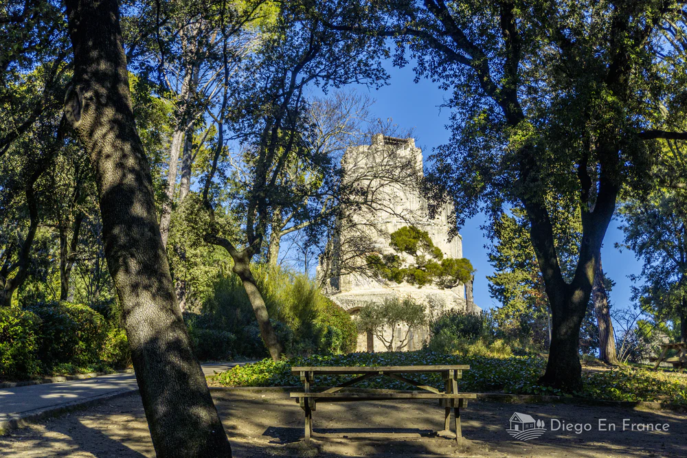 La Tour Magne, one of the historical symbols of Nîmes, France