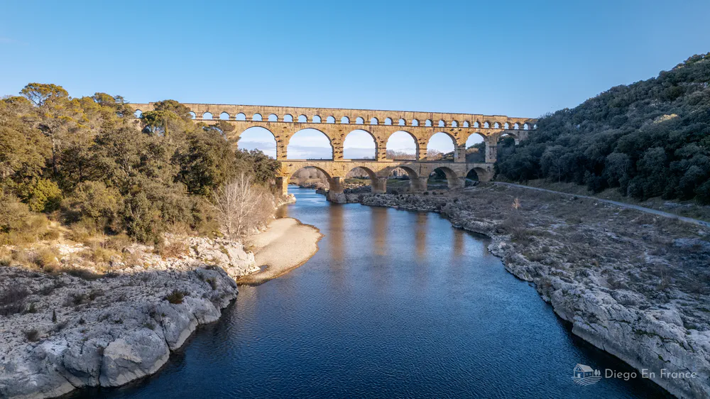 Fotografía de diegoenfrance.com del Pont du Gard, icónico acueducto romano en Francia