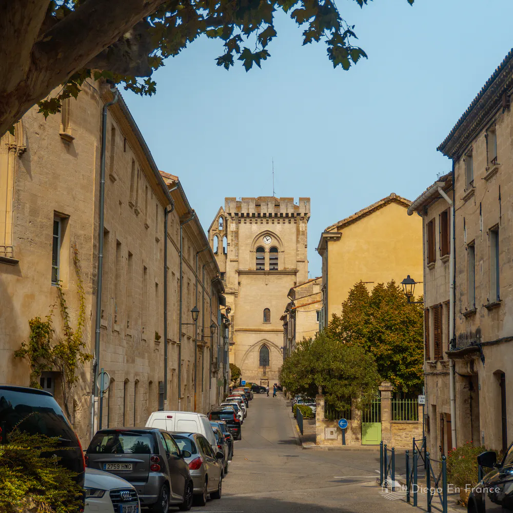 Fotografía de diegoenfrance.com del centro histórico de Villeneuve-lès-Avignon, con su arquitectura medieval bien conservada.