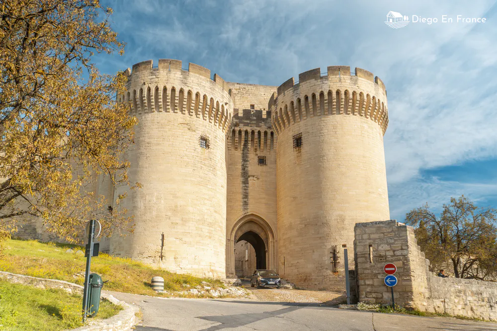 Fotografía de diegoenfrance.com de la entrada fortificada del Fuerte Saint-André, uno de los lugares más impresionantes de Villeneuve-lès-Avignon.