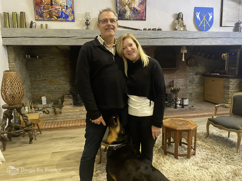 Retrato de los propietarios del alojamiento rural Mas des Colombes, fotografía de diegoenfrance.com